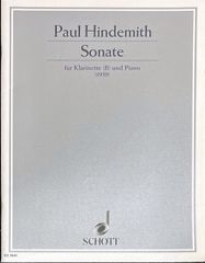 ヒンデミット クラリネット・ソナタ (クラリネット+ピアノ)輸入楽譜 Hindemith Sonate fur Klarinette und Piano 洋書