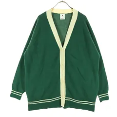 niko and... ニコアンド ツートンカラー 長袖 ニットカーディガン F グリーン系 レディース 古着