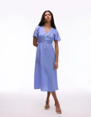 【送料無料】 アンドアザーストーリーズ レディース ワンピース トップス & Other Stories midaxi wrap dress in blue abstract micro floral print Multi