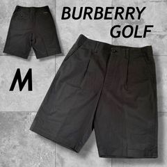 BURBERRY GOLF バーバリーゴルフ メンズ ハーフパンツ M ゴルフウェア ロゴ  BFF10-650 -09 三陽商会 ブラック系 (F037)★