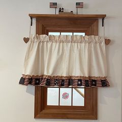 ハンドメイド🇺🇸アメリカンなカフェカーテン🇺🇸