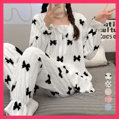 【スタッフおすすめ！】 フリースパジャマ 上下セットアップ 韓国 ガーリー パジャマ/修学旅行 パジャマ/お泊りパジャマ旅行 ふわふわパジャマ レディース 秋冬 暖 おすすめ おしゃれ　かわいい　人気 84YND-001