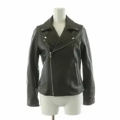ユナイテッドアローズ A DAY IN THE LIFE UNITED ARROWS ライダースジャケット ダブル レザー 革ジャン 羊革 本革 36 チャコールグレー 6425-699-0296 /NQのサムネイル