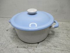 富士ホーロー　ホーロー鍋　パステルカラー　22cm　中古