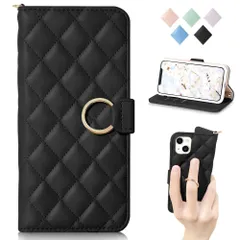 MAGICASE For iPhone14 ケース 手帳型 人気 アイフォン 14ケース 手帳型 スマホケースiphone14 チェック柄 刺繍 あいふぉん14 手帳カバー カード収納 スタンド機能 アイフォン14 保護ケース リング付き おしゃれ