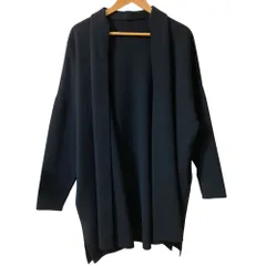 美品 MUSE Deuxieme Classe ミューズドゥーズィエムクラス スムースニット ガウンコート ブラック  レディース 古着 中古 USED