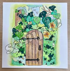 【原画】【手描き】手描きイラスト　オリジナル　森　風景画　ファンタジー