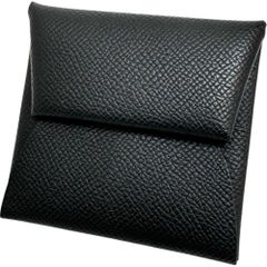 【HERMES/エルメス】バスティア コインケース レザー ブラック/シルバー金具 ユニセックス 【中古】【真子質店】【BL】