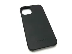 ■美品■ COACH コーチ シリコン iPhone12 MINI 対応 アイフォンケース スマホケース メンズ レディース ブラック系 DK0235