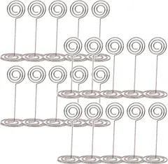 TOMMYFIELD メモクリップ クリップスタンド カードスタンド 卓上 フォトクリップ イベント(シルバー)