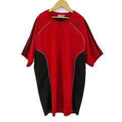 アディダス 半袖Ｔシャツ トップス クライマクール スポーツウエア メンズ Lサイズ 赤×黒 adidas 【中古】