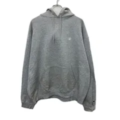 Champion ロゴスウェット パーカー XL 杢ライトグレー チャンピオン プルオーバー メキシコ製 コットン 古着卸 アメリカ仕入 a708-5605