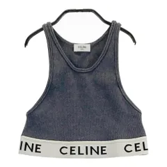 未使用CÉLINE レディースネイビー タンクトップ38 ネイビー（紺）系 CELINE(セリーヌ) タンクトップ(レディース