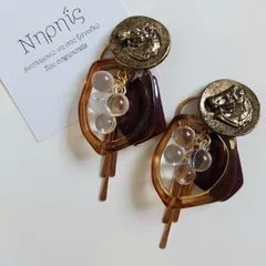 【ピアス】面繋のついた黄金の轡