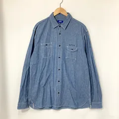 Lafayette ラファイエット 長袖 デニムシャツ 81-45-312-9577 美品 LFYT ロゴ 古着 メンズ XXLサイズ インディゴ トップス A14593◆のサムネイル