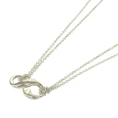 良好 TIFFANY&Co. ティファニー インフィニティ ダブルチェーン SVネックレス   シルバーカラー 925 レディース  アクセサリー　240001148448