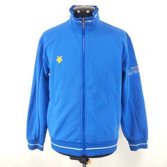 80s-90s/Vintage★DESCENTE【デサント】 長袖ジャージジャケット【メンズL/ブルー×ホワイト】ロゴ刺繍/ジップアップ/Jaket◆BJ008-d
