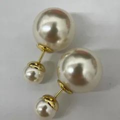 【美品】Dior ディオール Tribalesピアス　レジンパール
