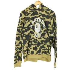 アベイシングエイプ A BATHING APE 90s 初期タグ 1stカモ カレッジロゴ プルオーバーパーカー メンズ JPN：L 
