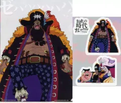 【中古】クリアファイル マーシャル・D・ティーチ＆バスコ・ショット＆カタリーナ・デボン A4クリアファイル＆ステッカーセット 「一番くじ ワンピース 伝説の英雄」 G賞 