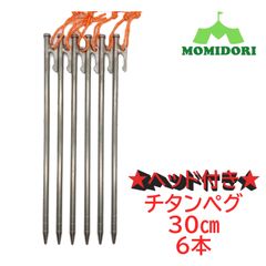 MOMIDORIチタンペグ　夜光固定ロープ付き 　20cm 22本セット MOMIDORI『森緑』 - メルカリShops