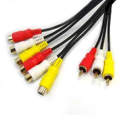 【新着商品】2分配AVケーブル RCA/ピン(ビデオ)ケーブル分配 映像.音声分配 分配ケーブル F-Factory 長さ/0.3ｍ 高純度99.996％OFC無酸素銅ケーブル C-016