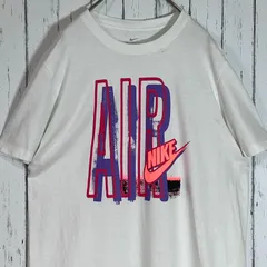 NIKE AIR ナイキ エアー ホワイト L ビッグラバープリント スウッシュプリント クルーネック 半袖 Tシャツ S/S TEE 白 90sグラフィック 20202911