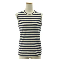 Y's / ワイズヨウジヤマモト | クルーネック カットソー タンクトップ | 2 | ナチュラル/ネイビー | レディース