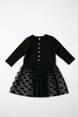 whip cream/ドットチュールカーディガンワンピ ワンピース　子供服90 キッズ 女の子のサムネイル