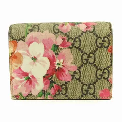 GUCCI　グッチ　ブルームス　レザー　フラワー　花柄　二つ折り財布　ウォレット GGブルームス コンパクトウォレット 453176 フラワー 花柄 二