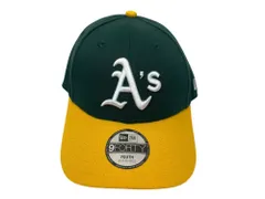 NEWERA (ニューエラ) オークランド・アスレチックス ベースボールキャップ CAP 10047541 F 52～55.8cm グリーン×イエロー キッズ レディース/045