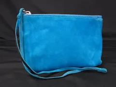 CELINE セリーヌ スエード マルチケース ポーチ 小物入れ レディース メンズ ブルー系 DH4702