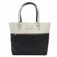 ケイトスペード KATE SPADE トートバッグ ショルダー 肩掛け 手提げ レザー バイカラー 白 ホワイト 紺 ネイビー PXRU4831 /FF
