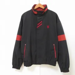 #anc デサント DESCENTE golf Collection ブルゾン ジャンパー スイングトップ M 黒 赤 ジップアップ 刺繍 ロゴ メンズ [891589]のサムネイル