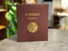 ■未使用品 ボヘミアングラス ワイングラス ペア 箱あり グラス■