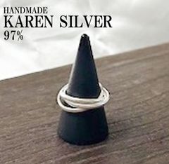 シルバーリング 3連リング カレンシルバー ハンドメイド 純銀 #103