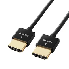 【特価商品】ARC テレビ・パソコン・ゲーム機など対応 金メッキ 3重シールド ETHERNET認証済み】 with SPEED 黒 【HIGH 4K・2K スーパースリム 1.5m ハイスピード DH-HD14SS15BK 極細 ケーブル HDMI エレコム