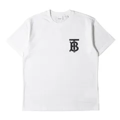 美品 BURBERRY バーバリー Tシャツ サイズ:XXS 近年モデル ワンポイント TBロゴ プリント クルーネック 半袖Tシャツ ホワイト 白 トップス カットソー【メンズ】