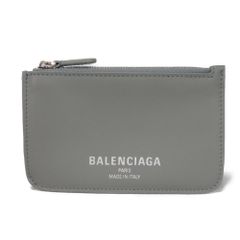 BALENCIAGA バレンシアガ キャッシュ 2.0 ロング コイン＆カードホルダー 現行 カードケース フラグメントケース 名刺入れ パスケース ミニウォレット 未使用 新ロゴ 箔押し エンボス グレー コインケース 810902 2ABGG 1181