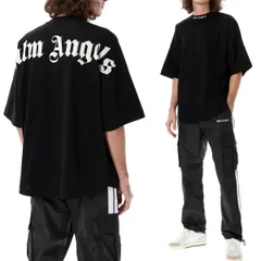 4 PALM ANGELS パームエンジェルス PMAA002C99JER006 1001 ブラック オーバーサイズ バックロゴ 半袖 Tシャツ