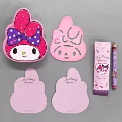 【中古】ハッピーセット マイメロディのステンシルセット 「マイメロディ・クロミ 第1弾」 ハッピーセット