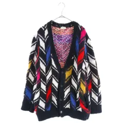 SAINT LAURENT PARIS (サンローランパリ) 21AW ウールモヘヤインターシャカーディガン マルチ 668343 Y75EZのサムネイル