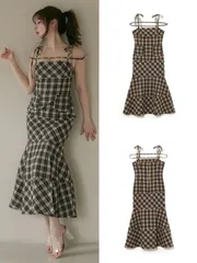 ✴︎新品正規✴︎andmary Cecily check long dress 2025年最新】andmary cecily check long dressの人気アイテム