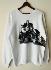 USA製 90s バックプリント fruits of the room ラグランスウェット