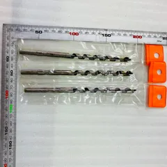 大西式 スーパーピットオーガー 8ｍｍ 3本 兼用型 6.5ｍｍチャック用 ビット 錐 大工道具 鉄工・建築・土木作業のサムネイル
