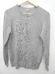 ◇ ◎　Θ　Φ UNIQLO ユニクロ ウール100% 長袖 カーディガン サイズXL グレー レディース P  【1409090034879】