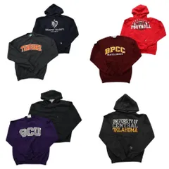 古着卸 まとめ売り チャンピオン Champion スウェット 7枚セット (メンズ S ) カレッジ 3段プリント チームロゴ 英文字 中古 古着 NC4011