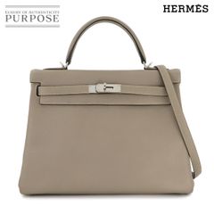 新品同様 エルメス HERMES ケリー 32 2way ハンド ショルダー バッグ トリヨンクレマンス トゥルティエールグレー シルバー 金具 90275313