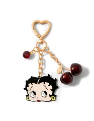 Betty Boop　ベティちゃん　キーホルダー　さくらんぼ　チェリー　ハート　キーチャーム　バッグチャーム　スクバキーホルダー　バッグアクセサリー　ベティブープ　大人可愛い　可愛い　アメコミ　キャラクター　レトロ　ギフト　プレゼント　海外雑貨のサムネイル
