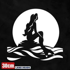 車 ステッカー 30cm 人魚 マーメイド 魚 海 オーシャン給油口 おもしろ バイク カー用品 かわいい シール おしゃれ 転写式